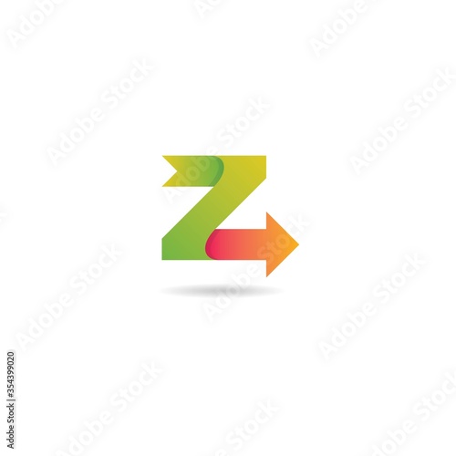 Free Download initial z with arrow logo design vector, icon, element, template - GFXLoad