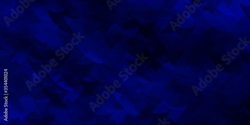 Dark BLUE vector pattern with polygonal style with cubes.