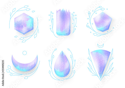 Magical blue crystals