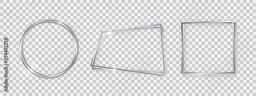Shiny frames with glowing effects