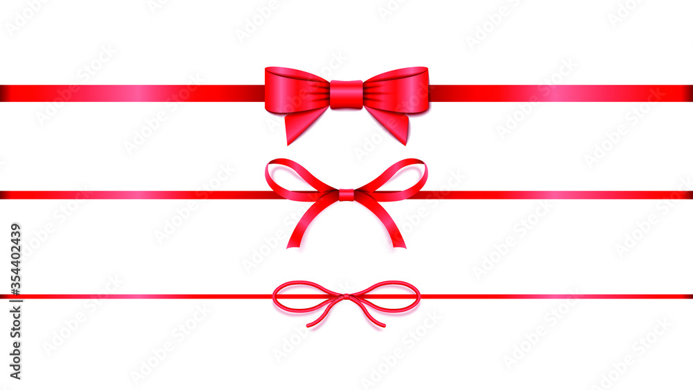 Decorative Ribbon With Bow On White Background Decorative Ribbon With Bow On White Background