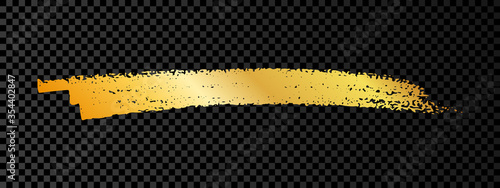 Gold paint brush smear stroke