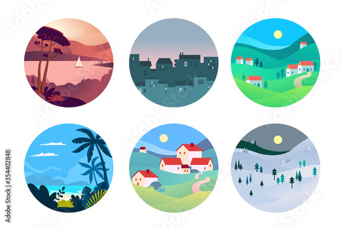 Flat design style illustrations of travel and tourism. Vector concepts for website banner, marketing material, business presentation, online advertising.