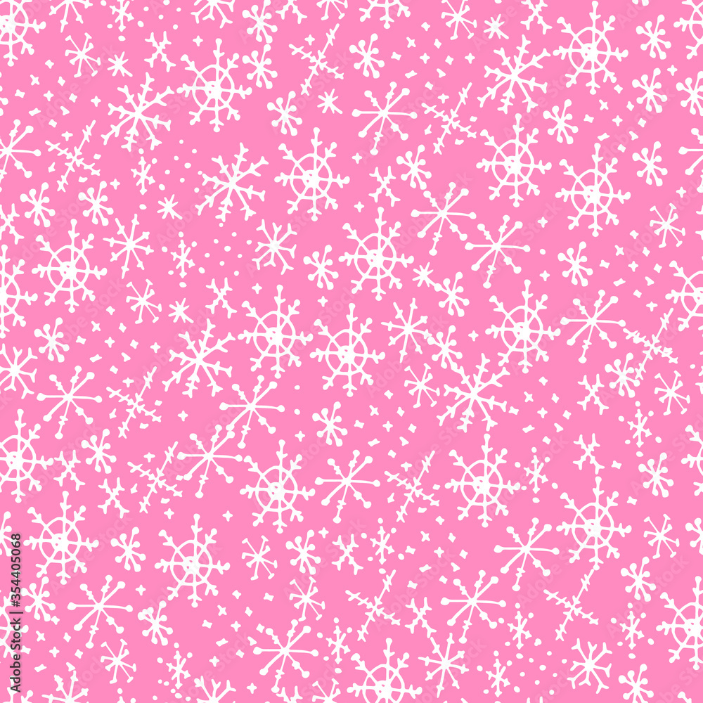 Abstract festive background, pattern with snowflakes. manual graphics of New Year's packing. Snowflakes of different shapes. Design for packaging, wallpaper, textiles, designer paper. Isolated Abstract festive background, pattern with snowflakes. manual graphics of New Year's packing. Snowflakes of different shapes. Design for packaging, wallpaper, textiles, designer paper. Isolated