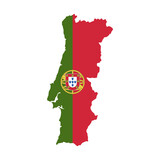 Portugal map icon. Vector illustration