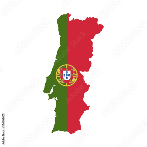 Portugal map icon. Vector illustration