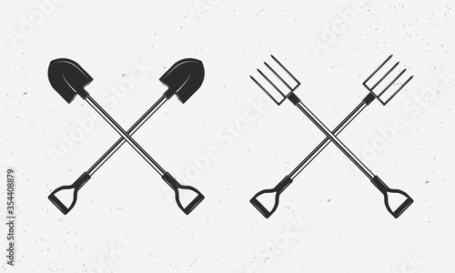 Photo Shovel and pitchfork icon