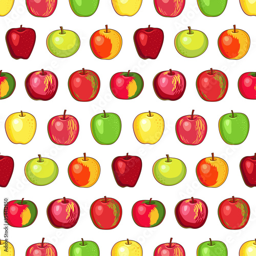 Apple pattern on transparent background