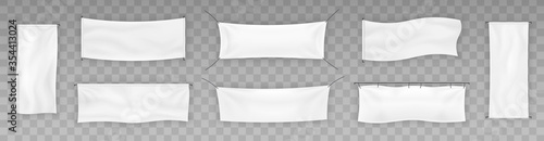 Set fabric banner.