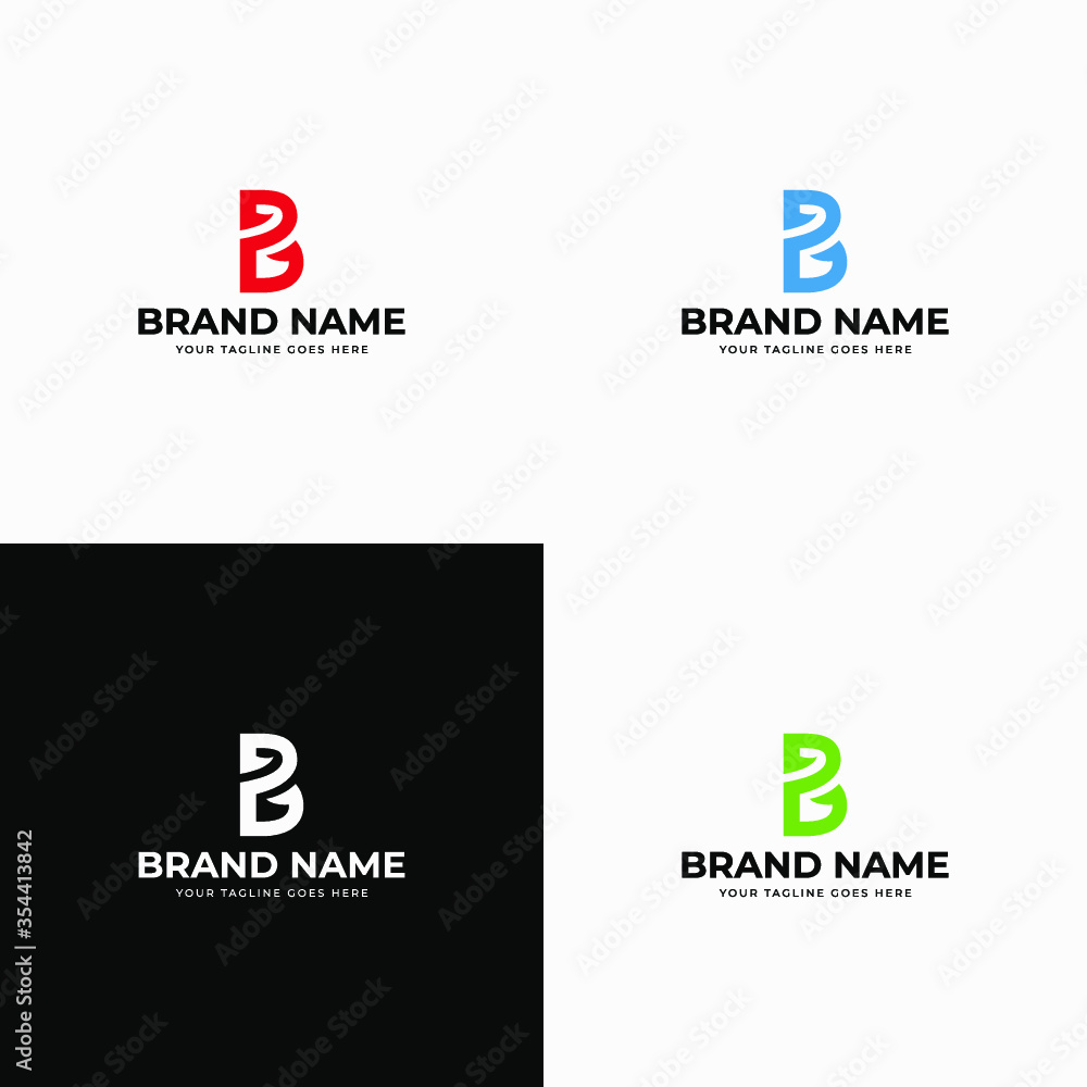 Creative Curvy Initial Letter B Business logo Design Template Vector Illustration Modern Monogram Icon. Logo branding design for a company or business startup.