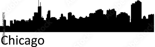 Chicago city silhouette vector