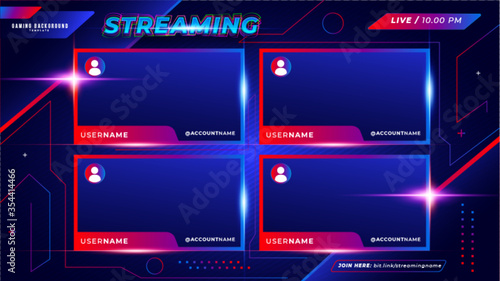 Abstract Futuristic Gaming Background for Multiple twitch live Streaming