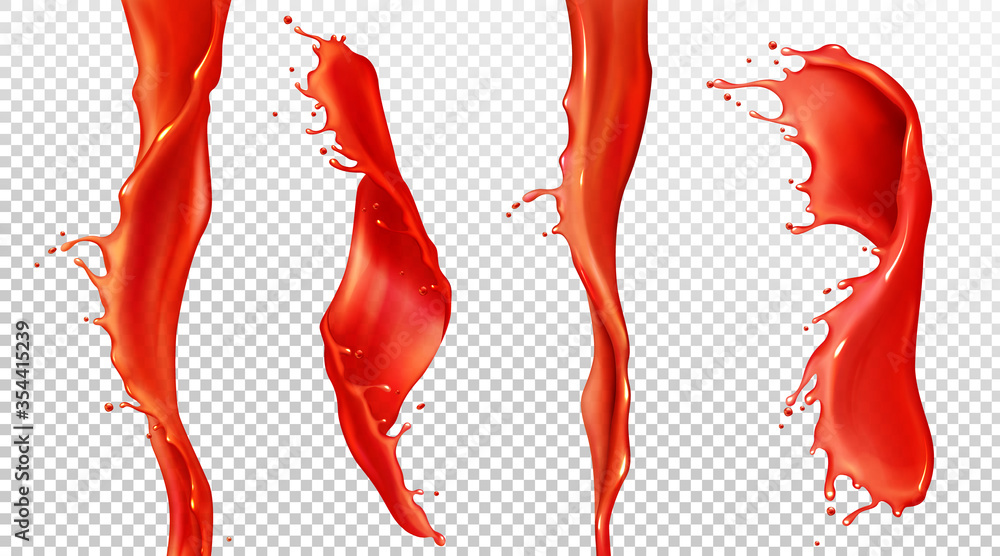 Premium Vector  Splashes of red paint realistic drops of blood