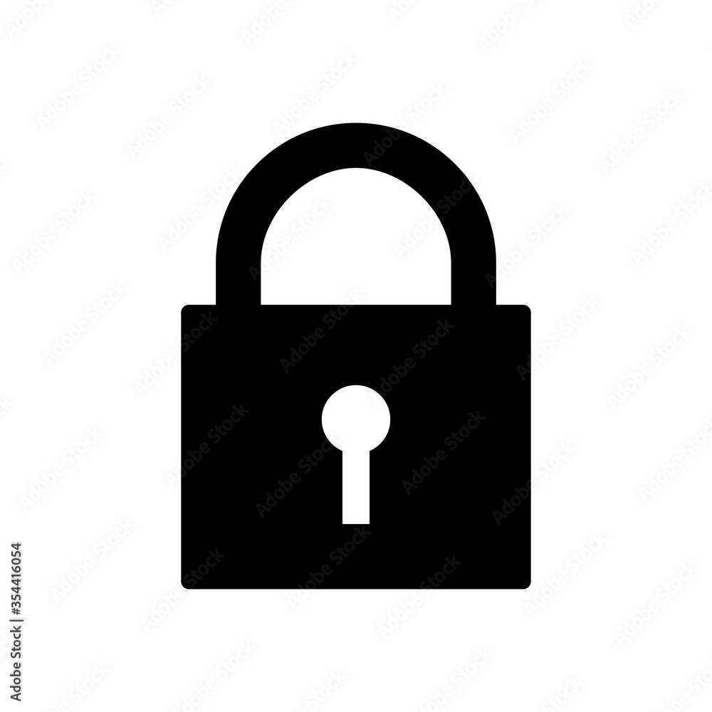 Simple Closed Padlock or Lock Sign. Vector Image. Simple Closed Padlock or Lock Sign. Vector Image.