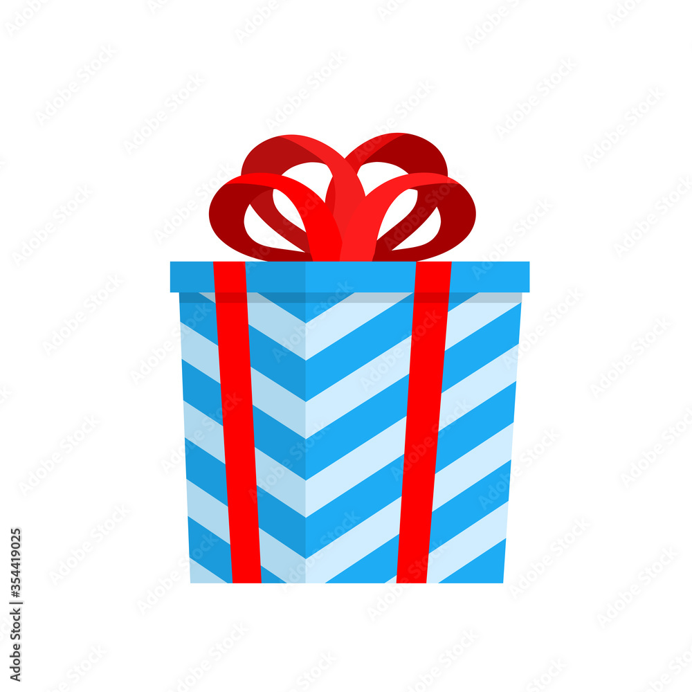 Fototapeta premium Gift box offer banner, giveaways post and gifts prize flyer. Quiz posters, contest announcement or media event post vector illustration