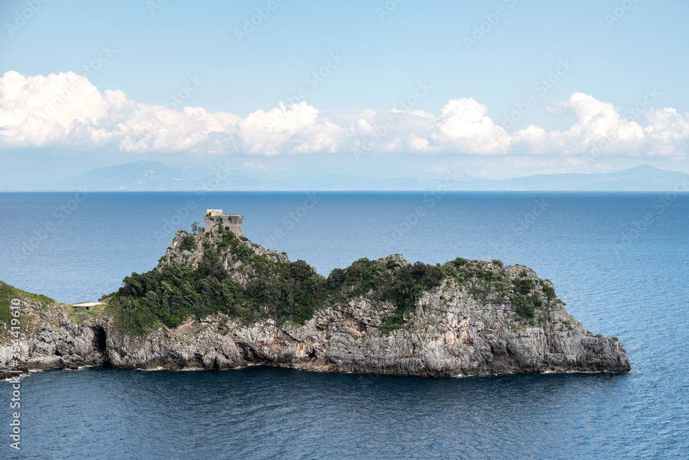 Conca dei Marini Tower, on the splendid Amalfi Coast, Italy