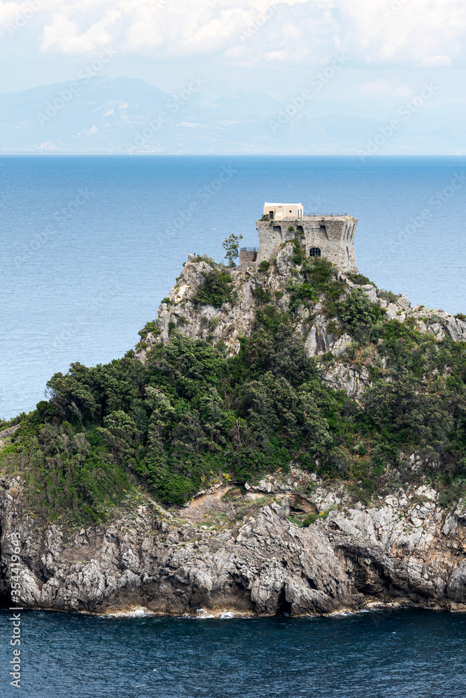 Conca dei Marini Tower, on the splendid Amalfi Coast, Italy
