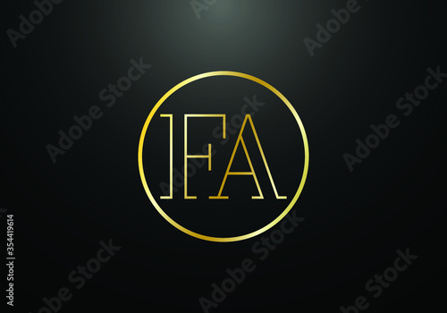 Initial Monogram Letter FA Logo Design Vector Template. FA Letter Logo Design