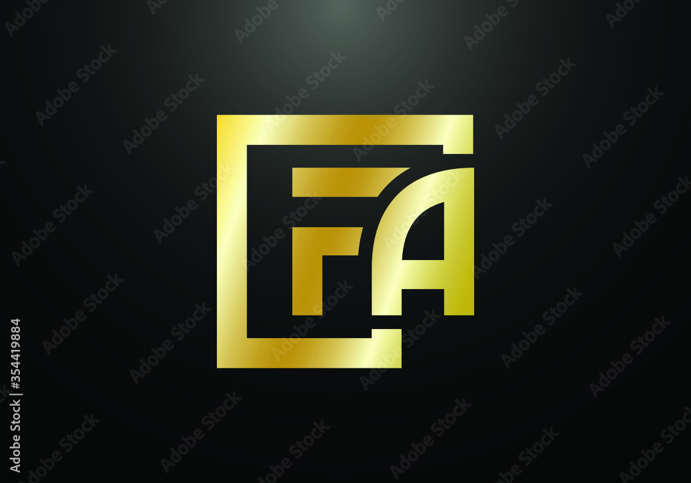 Obraz premium Initial Monogram Letter FA Logo Design Vector Template. FA Letter Logo Design