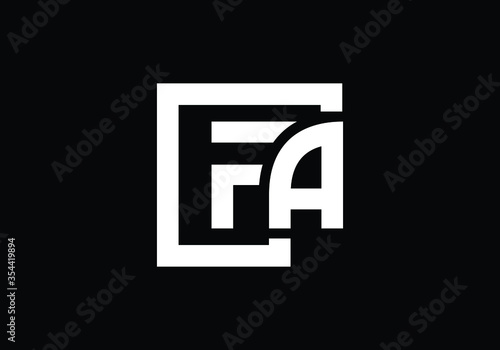 Initial Monogram Letter FA Logo Design Vector Template. FA Letter Logo Design