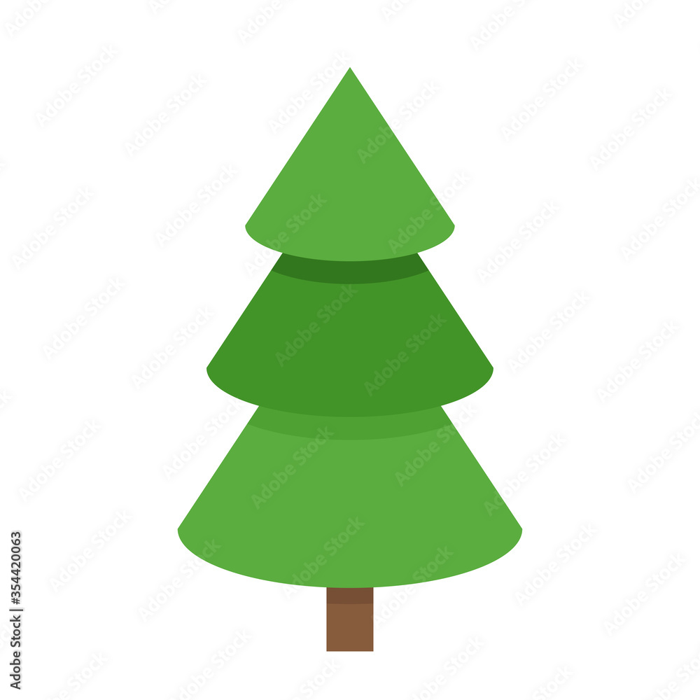 cartoon Christmas tree, pines for greeting card, invitation, gift box, banner, web. New Years and xmas traditional symbol tree. 2021 winter holiday. Flat icon cartoon Christmas tree, pines for greeting card, invitation, gift box, banner, web. New Years and xmas traditional symbol tree. 2021 winter holiday. Flat icon