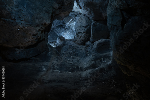 Cueva de los Verdes, Green Cave in Lanzarote. Canary Islands.