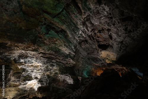 Cueva de los Verdes, Green Cave in Lanzarote. Canary Islands.