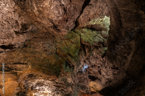 Cueva de los Verdes  Green Cave in Lanzarote. Canary Islands.