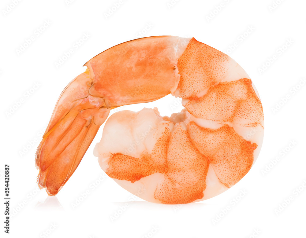 shrimps isolated on a white background shrimps isolated on a white background
