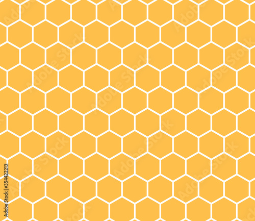 Honeycomb seamless pattern. Vector illustration of geometric hexagons background