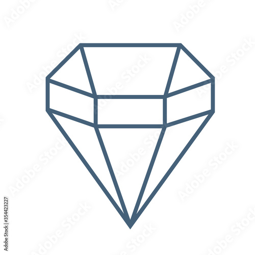 Jewels diamond icons. Diamonds gems, luxury jewel gemstones and precious gem. Crystal gemstone, jeweler gems precious or jeweller brilliant treasure. Isolated vector line icon