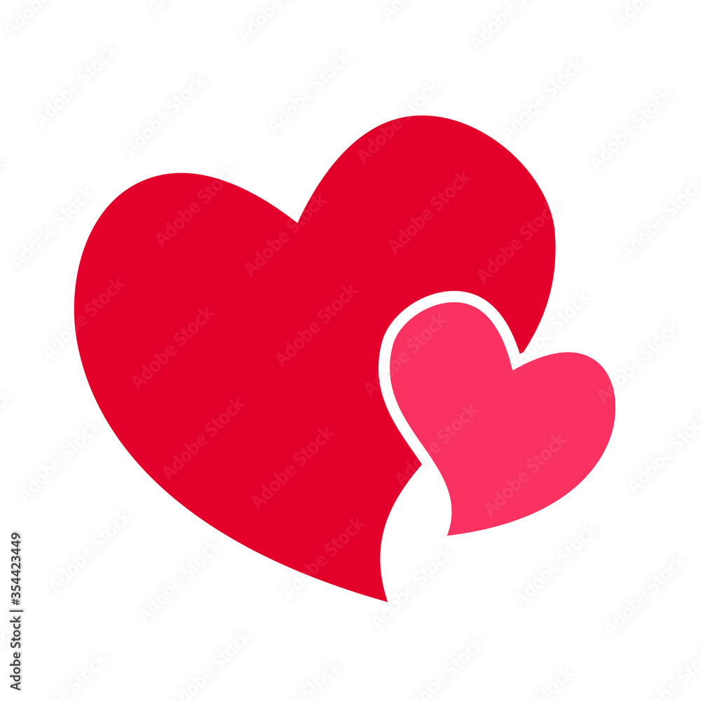 Love heart icon. Loving hearts, red like and lovely romance outline symbol. Valentine lovely passion hearted emotional drawn or valentines day loving postcards vector isolated icon