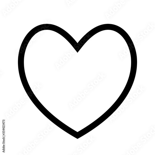Love heart icon. Loving hearts, red like and lovely romance outline symbol. Valentine lovely passion hearted emotional drawn or valentines day loving postcards vector isolated icon