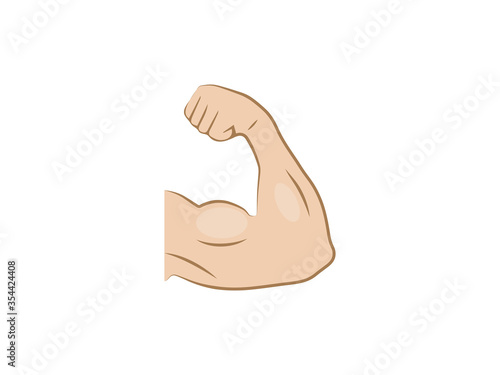 Biceps, muscle icon. Vector illustration, flat design.