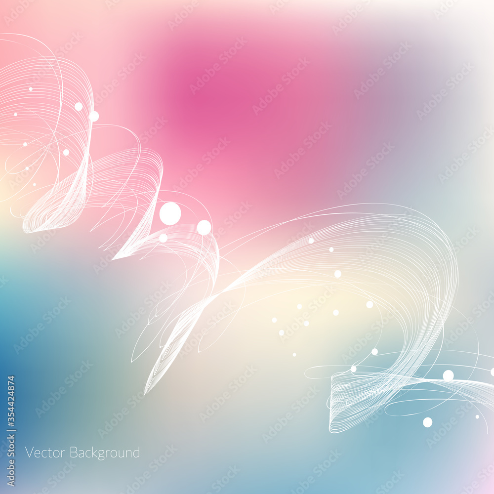 Abstract vector blurred background with swirls