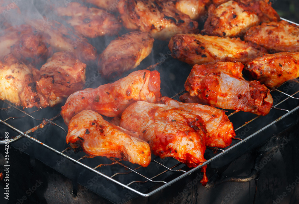 grilled chicken on the barbecue