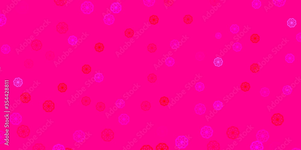 Light Pink vector natural artwork with flowers. Light Pink vector natural artwork with flowers.