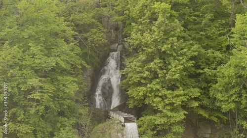 Wasserfall Trusetal aus der Vogelperspektive.  photo