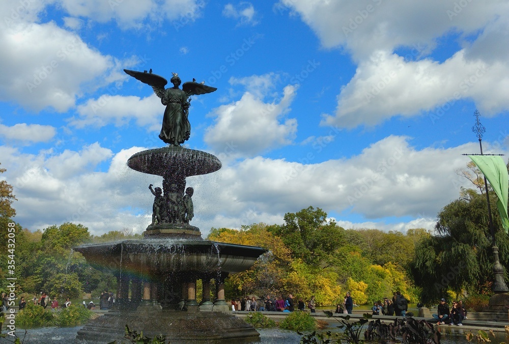 Bethesda fountain in the park