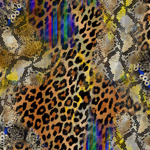 Animal print  leopard texture background snake patern