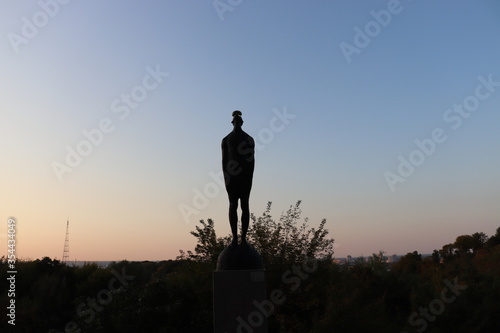 silhouette of a man in front of sky