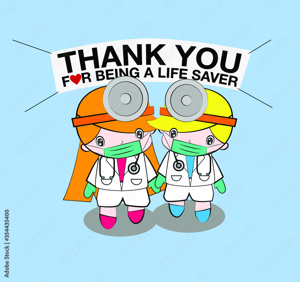Φωτογραφία Thank you doctor and Nurses and medical personnel team for fighting the new type corona virus or covid-19