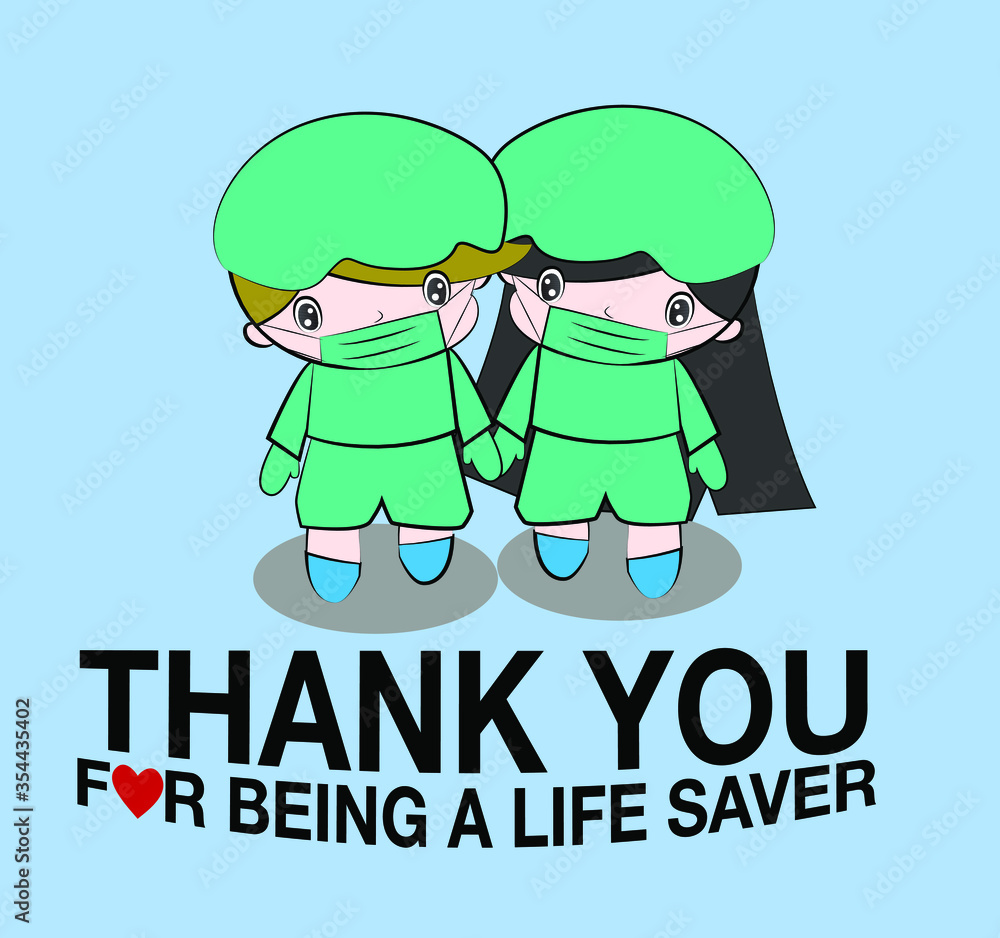 Φωτογραφία Thank you doctor and Nurses and medical personnel team for fighting the new type corona virus or covid-19