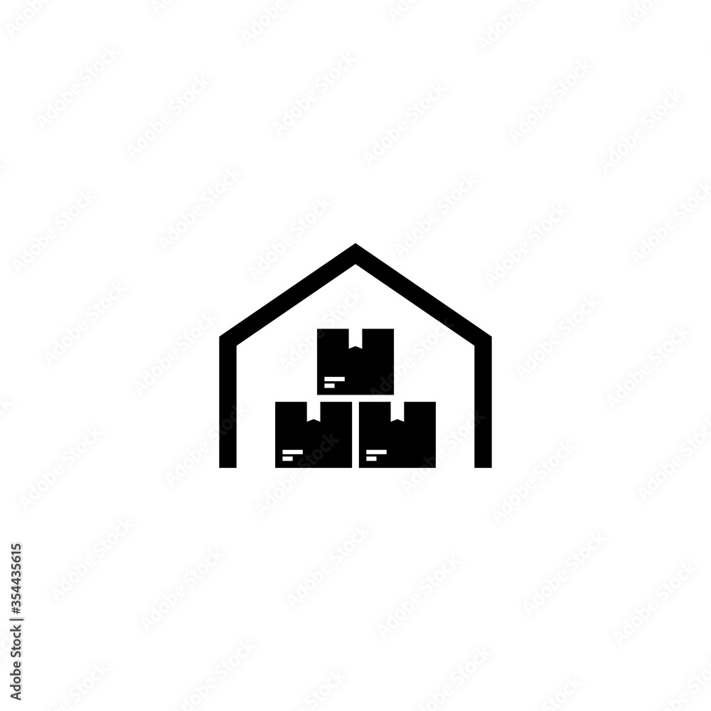 warehouse icon isolated on white. Store, parcel, storage. warehouse icon isolated on white. Store, parcel, storage.