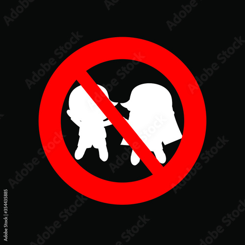 Keep Your Distance at Least 1,5 Metres Or 6 feet Icon. Round Social Distancing Instruction Sticker Icon. Vector Image