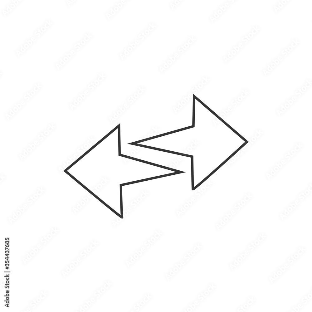 left and right arrows vector icon left and right arrows vector icon