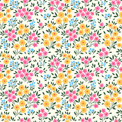 Wandcirkels Bloemen patronen Tere bloemetjes pastel patroon  © ann_and_pen