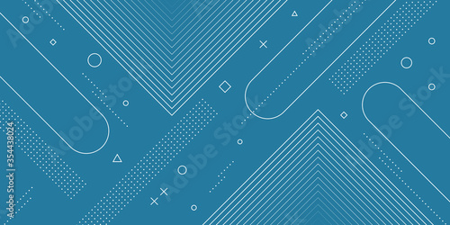 Modern abstract background with pastel blue memphis elements and retro-themed posters, banners and website landing pages.