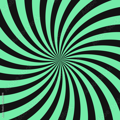 Black and green swirl background, poster design template, vector illustration