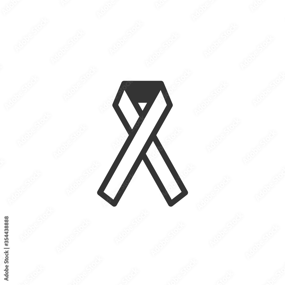 breast cancer bow ribbon symbol vector icon breast cancer bow ribbon symbol vector icon
